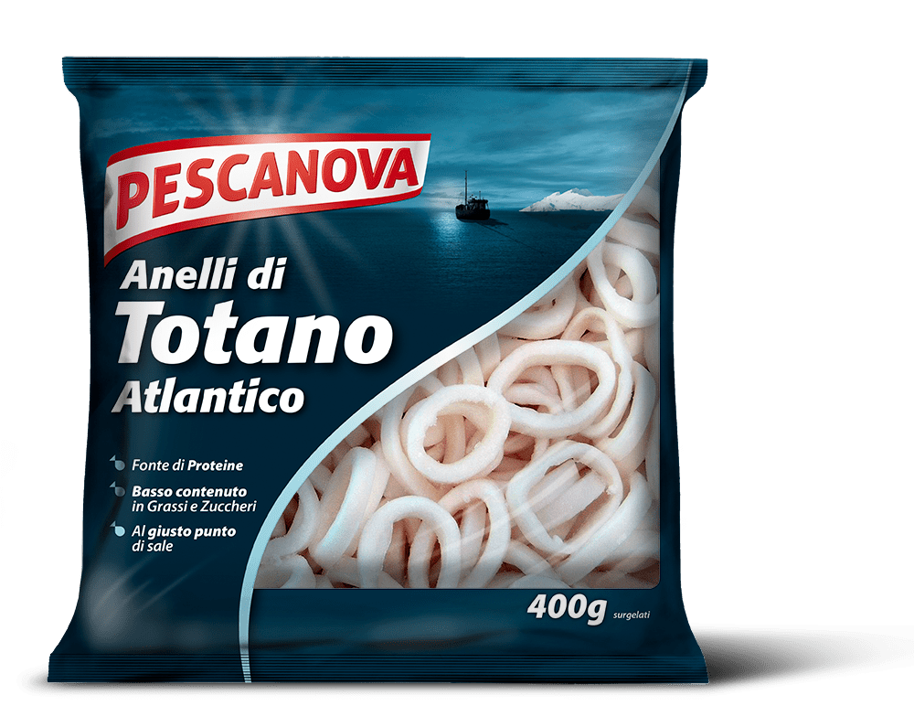 anelli di totano atlantico surgelati Pescanova in confezione da 400g