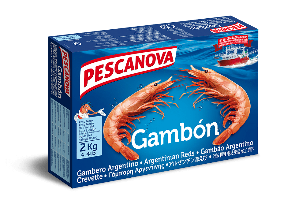 gamberi argentini l2 surgelati pescanova in confezione da 2kg