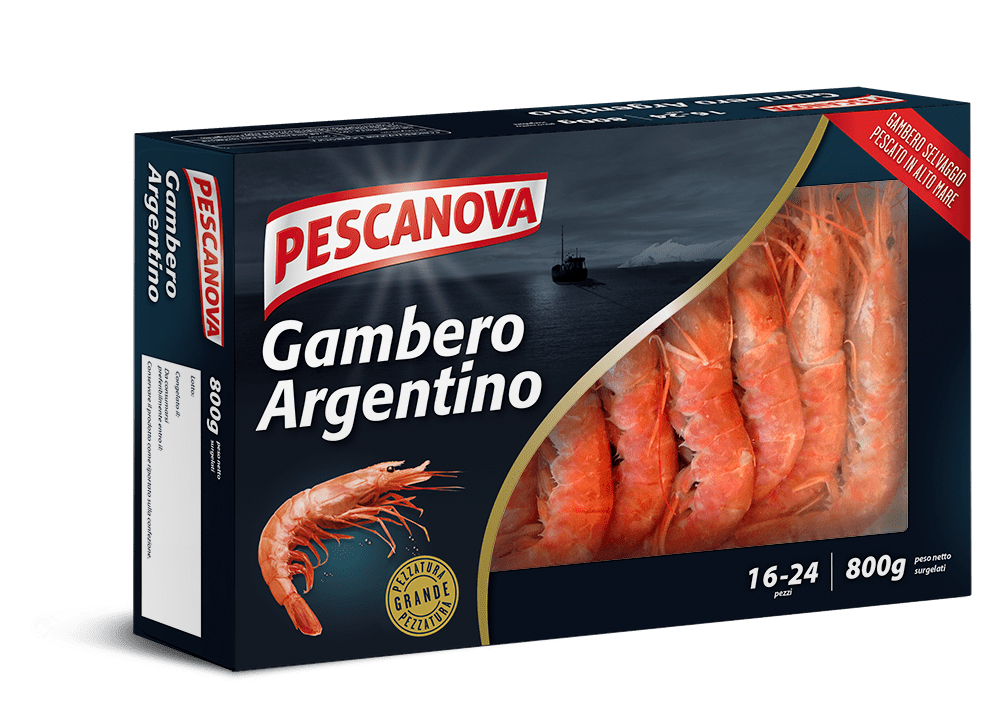 gamberi grandi argentini pescanova in confezione da 800g