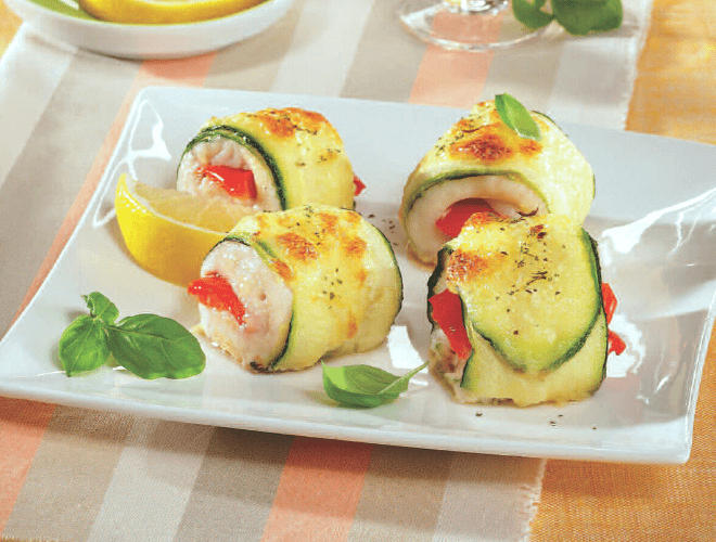 Rotolini di zucchine e nasello