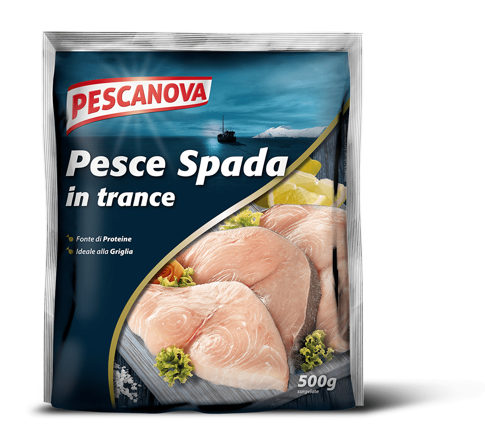 tranci di pesce spada surgelato pescanova in confezione da 500g